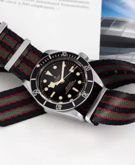 heavy-duty-single-piece-nylon-strap-bond-paired-with-tudor-black-bay-