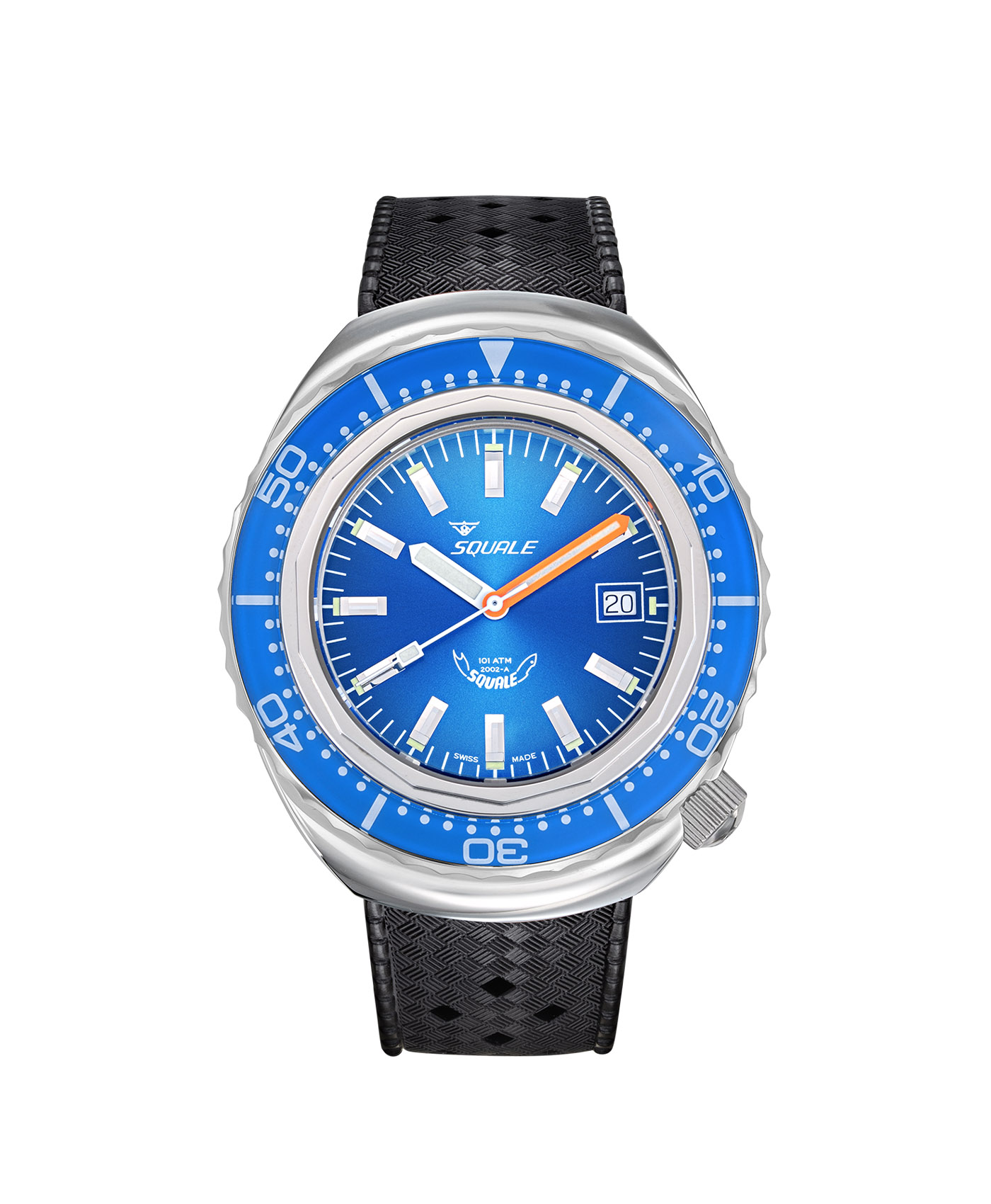 Squale - 2002 Series - 101 Atmos Polished Blue - Blue Dial Squale - 2002 Series - 101 Atmos Polished Blue - Blue Dial