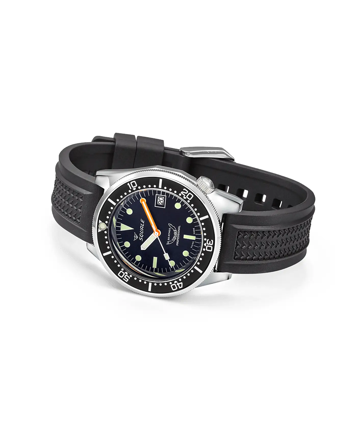 Squale – 1521 Series – Polished Black - full Squale – 1521 Series – Polished Black - full