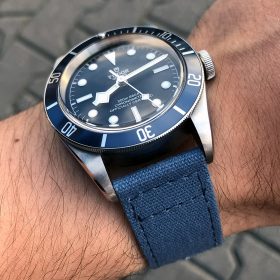 Tudor Heritage Black Bay Blue Canvas Uhrenarmband blau