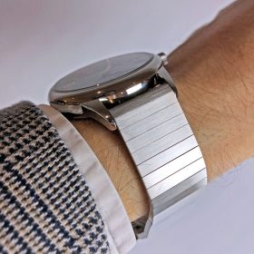 NOMOS Club neomatik Sport 42 Datum wristshot with new stainless steel bracelet