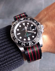 Rolex GMT Master II am Bond 1.4 mm NATO Uhrenarmband von Watchbandit