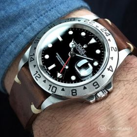 Rolex Explorer II WB original vintage leather wristshot