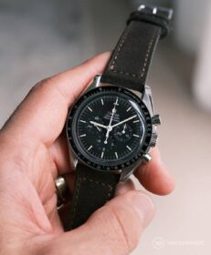 Omega Speedmaster Classic Suede Strap – Dark Brown | WB Original