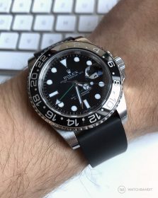 Rolex GMT Master II Classic Style Rubber Strap Black