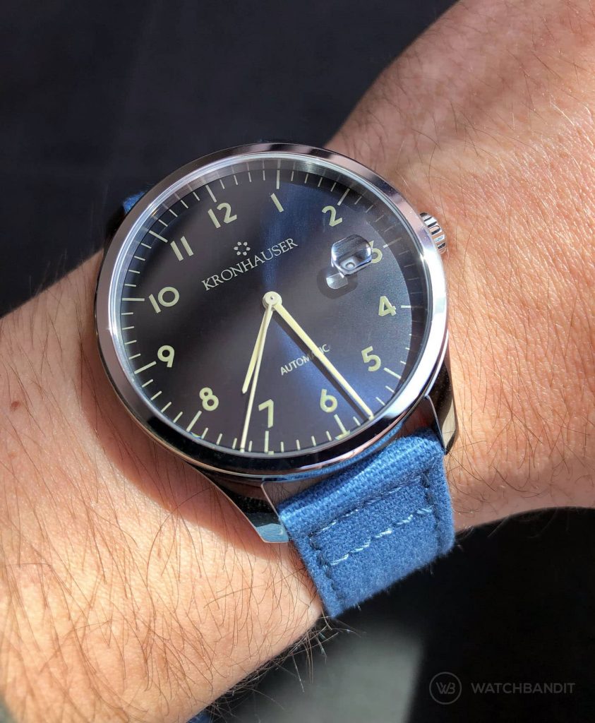 Kronhauser Blue Watchbandit canvas strap blue