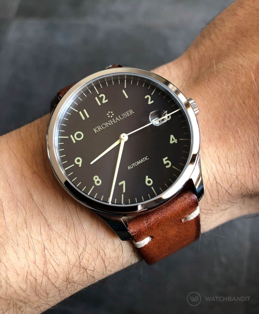 Kronhauser Blue Watchbandit vintage leather brown