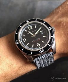 Spinnaker Fleuss SP-5055-02 am grauen Eulit-Palma Perlon WatchBandit