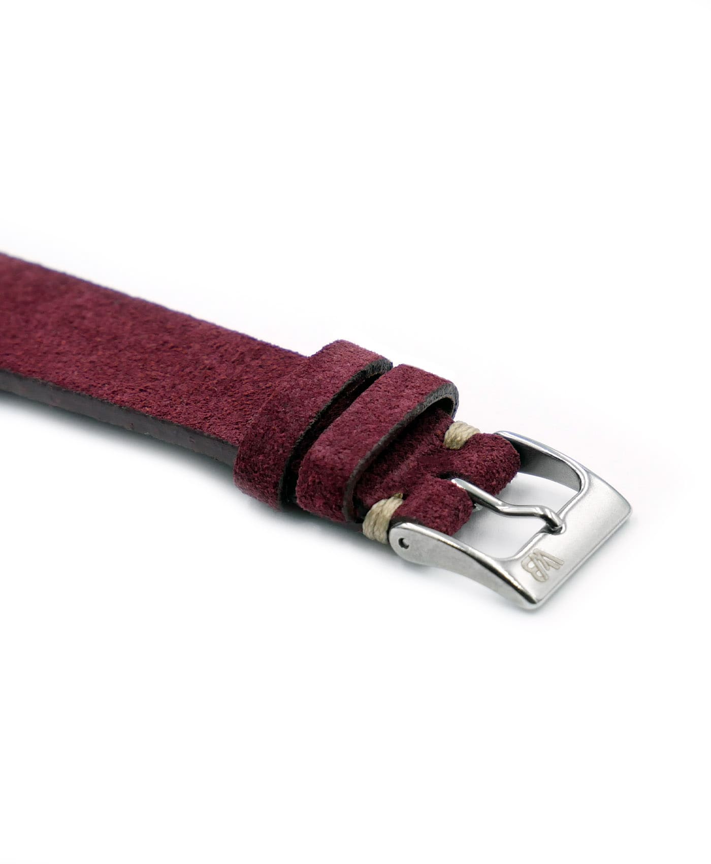 WB_premium_suede-straps_Brown-A_side-min WB original premium suede watch strap burgundy bordeaux red side buckle