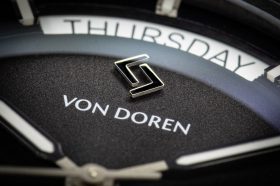 Von Doren URAED day date complication close up