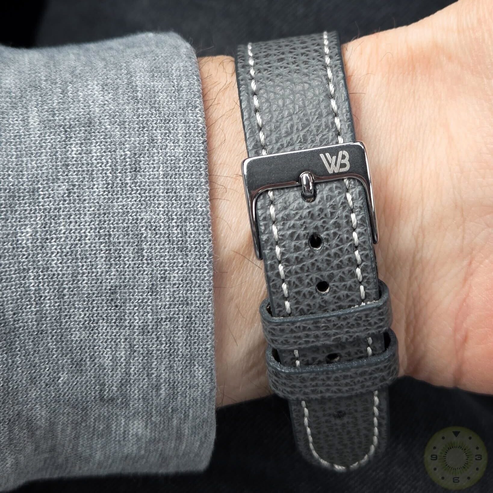 Textured Leather Watch Strap Dark Grey | WB Original x Nomos Campus 3 Textured Leather Watch Strap Dark Grey | WB Original x Nomos Campus 3