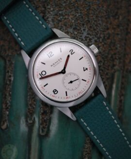 Textured Leather Watch Strap Petrol Green | WB Original