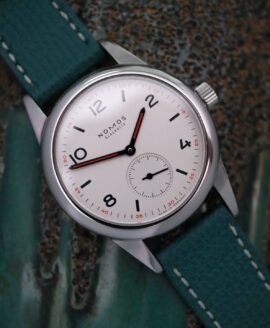 Textured Leather Watch Strap Petrol Green | WB Original