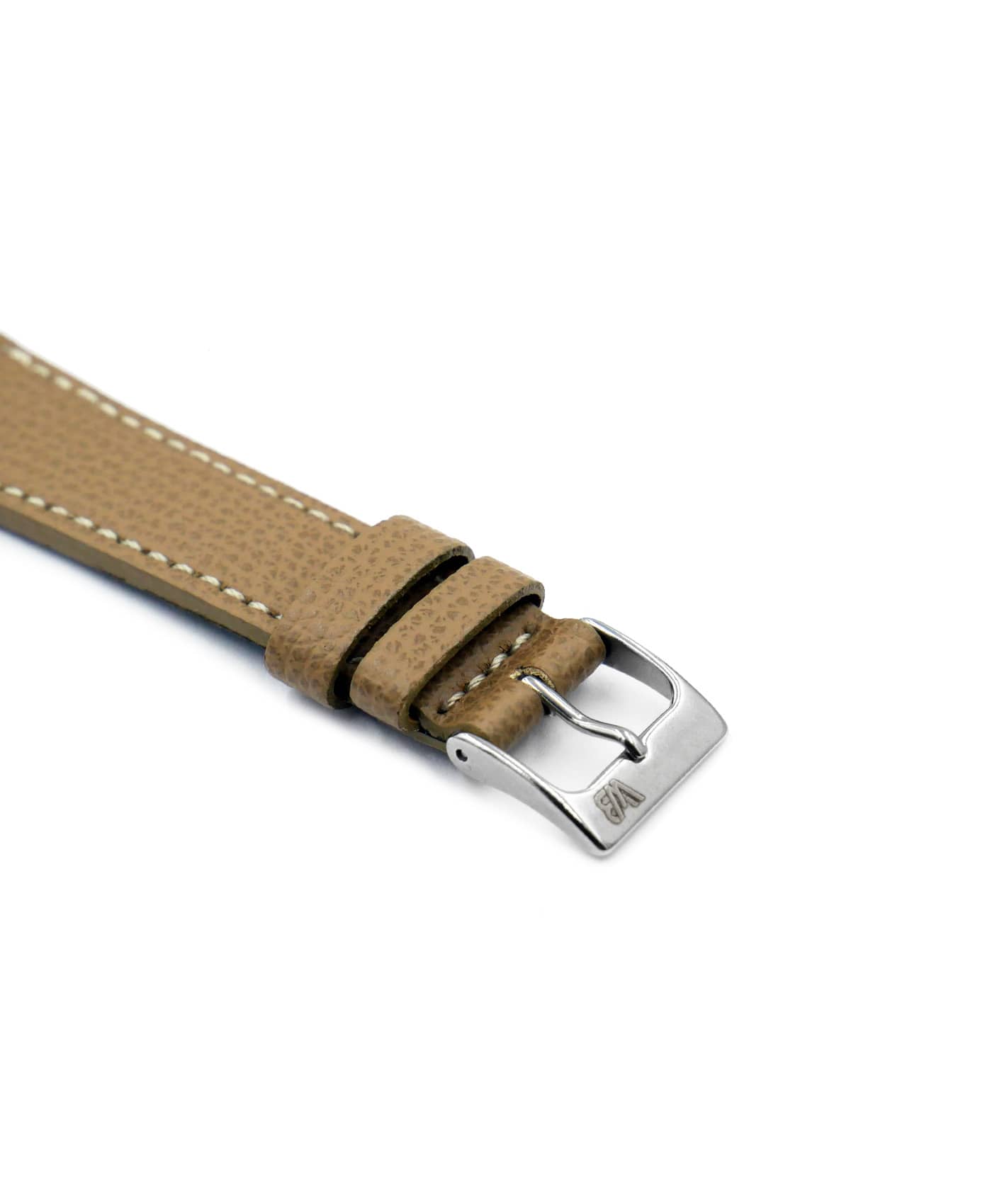 WB_premium_textured_leather-straps_Beige_side-min Textured calfskin leather watch strap beige side watchbandit