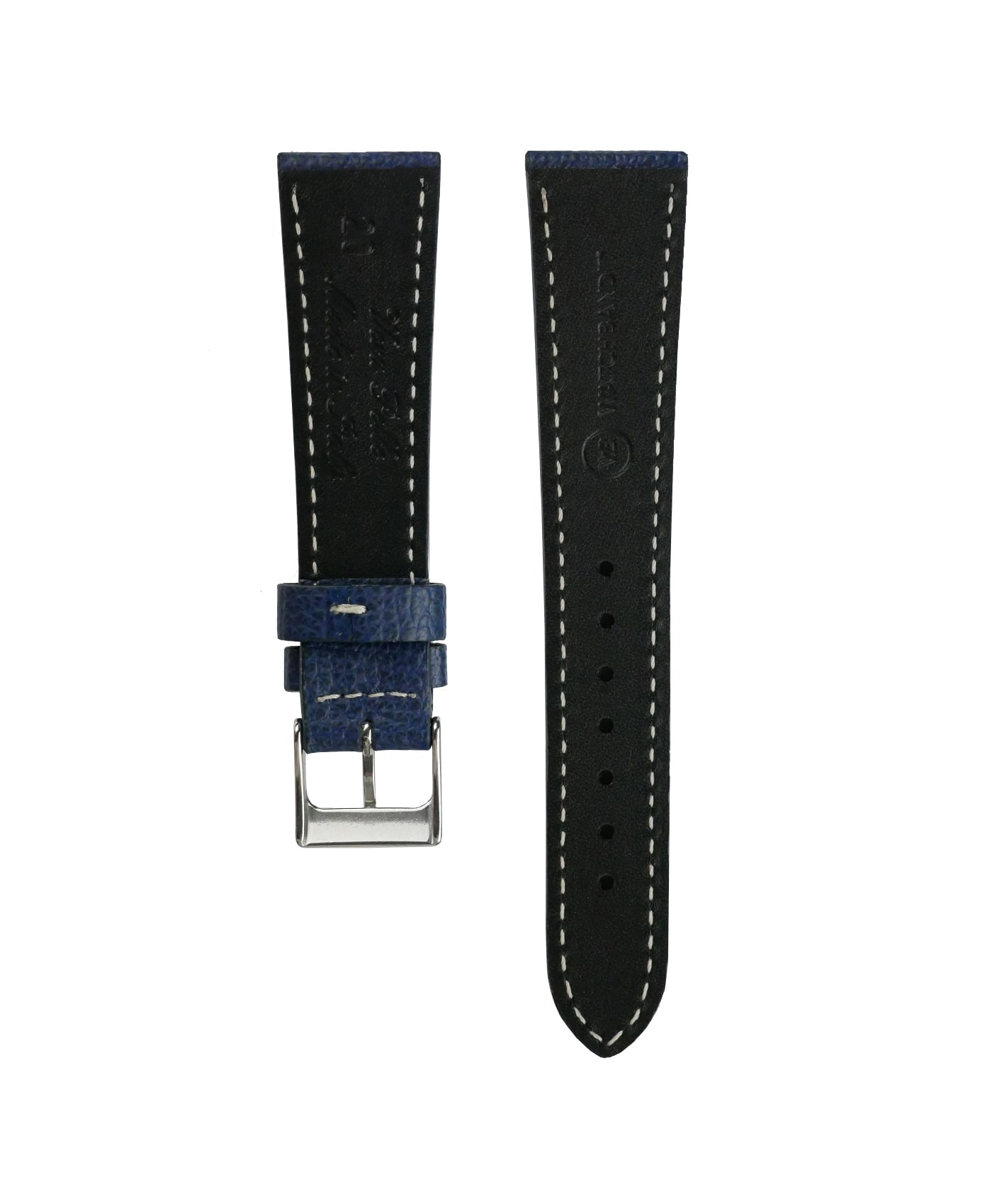 WB_premium_textured_leather-straps_Blue_back-min Textured calfskin leather watch strap night blue back watchbandit