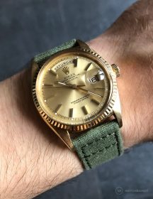 Rolex Day-Date on green WB Original canvas
