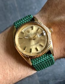 Rolex Day-Date on green WB Original perlon strap