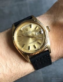 Rolex Day-Date on black WB Original canvas