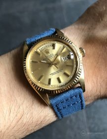 Rolex Day-Date on blue WB Original canvas