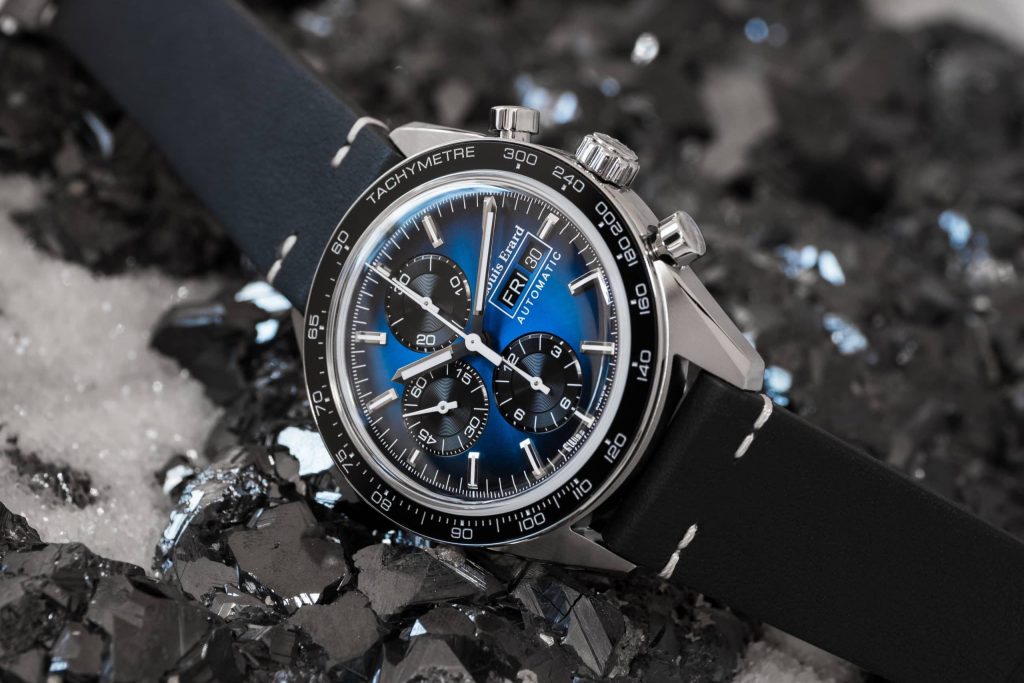 Louis Erard La Sportive Limited Edition Titanium Blue dial header