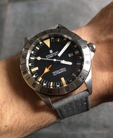 Steinhart Ocean Vintage GMT Strap guide dunkelgrau canvas leinen strap watchbandit