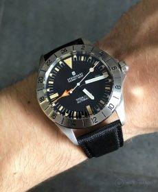 Steinhart Ocean Vintage GMT Strap guide schwarz segeltuch cordura uhrenarmband