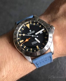 Steinhart Ocean Vintage GMT Strap guide blau canvas leinen armband watchbandit