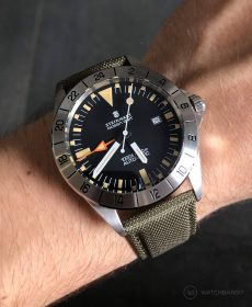 Steinhart Ocean Vintage GMT Strap guide green segeltuch cordura uhrenarmband