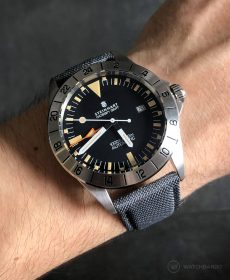 Steinhart Ocean Vintage GMT Strap guide grau segeltuch cordura uhrenarmband