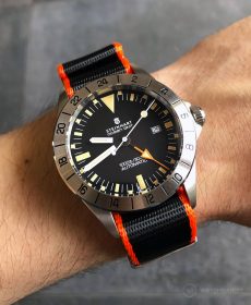 Steinhart Ocean Vintage GMT Strap guide orange schwarz NATO uhrenarmband