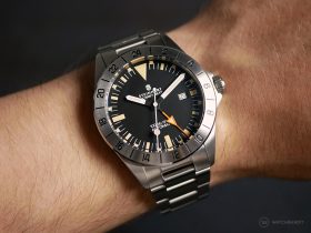 Steinhart Ocean Vintage GMT am Handgelenk wrist shot