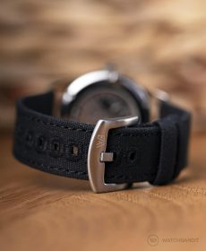 NOMOS Club Campus dunkel Canvas armband schwarz dornschließe