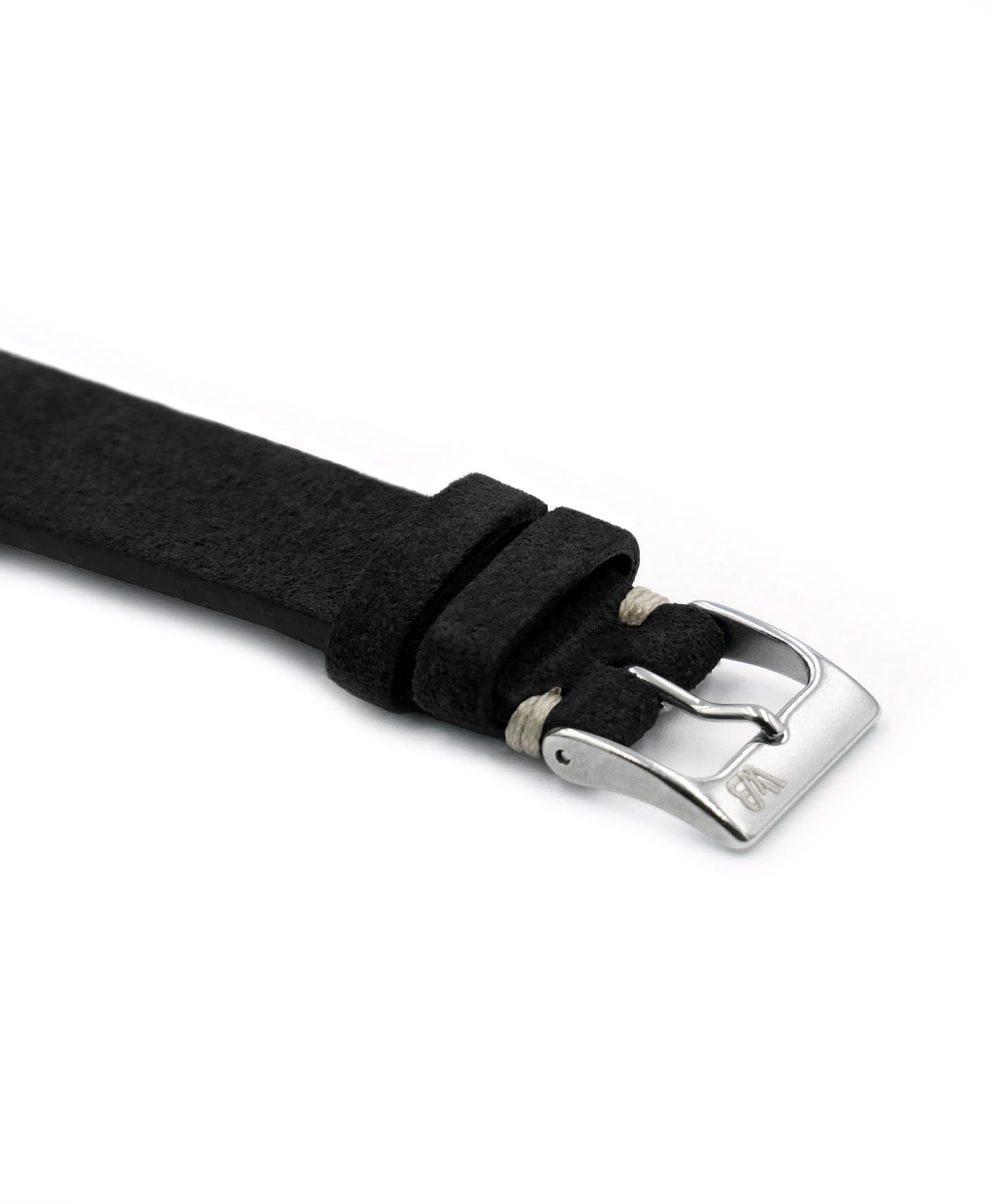 WB_premium_suede-straps_Black_side-min WB Original black suede watch strap buckle side