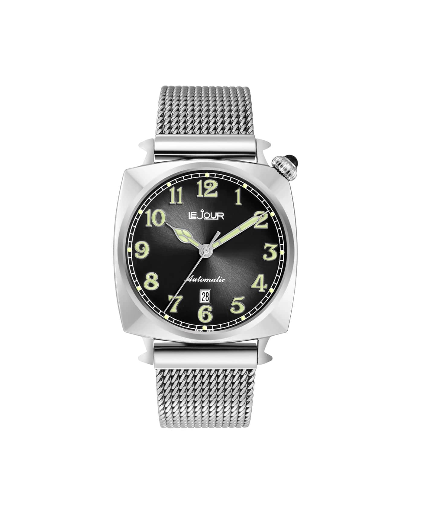 LJ-HR-001 Front-min LJ-HR-001 black sunray dial Front