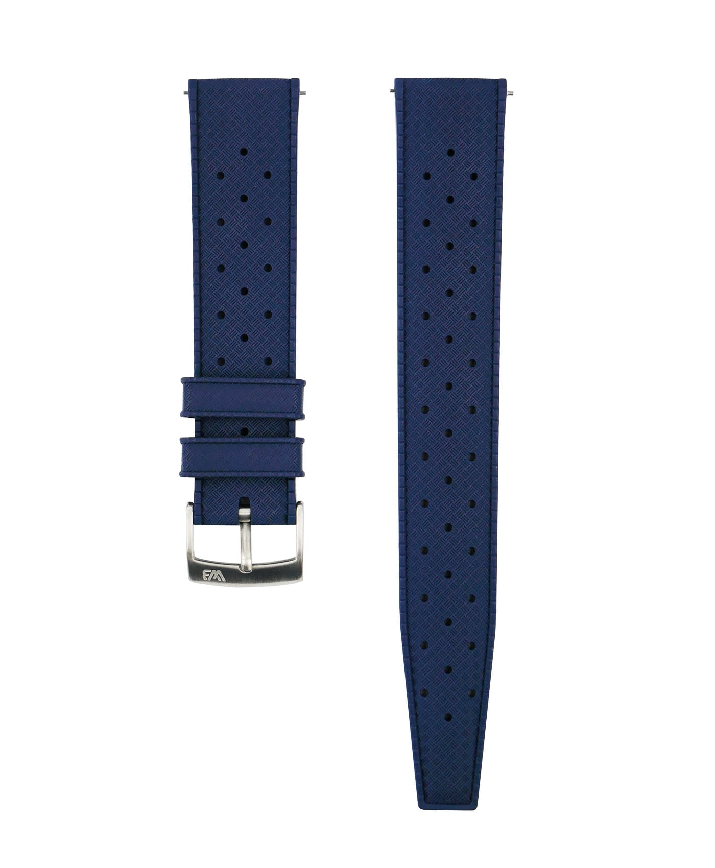 Tropical Rubber watch strap_Blue_Front-min Tropical Rubber watch strap_Blue_Front