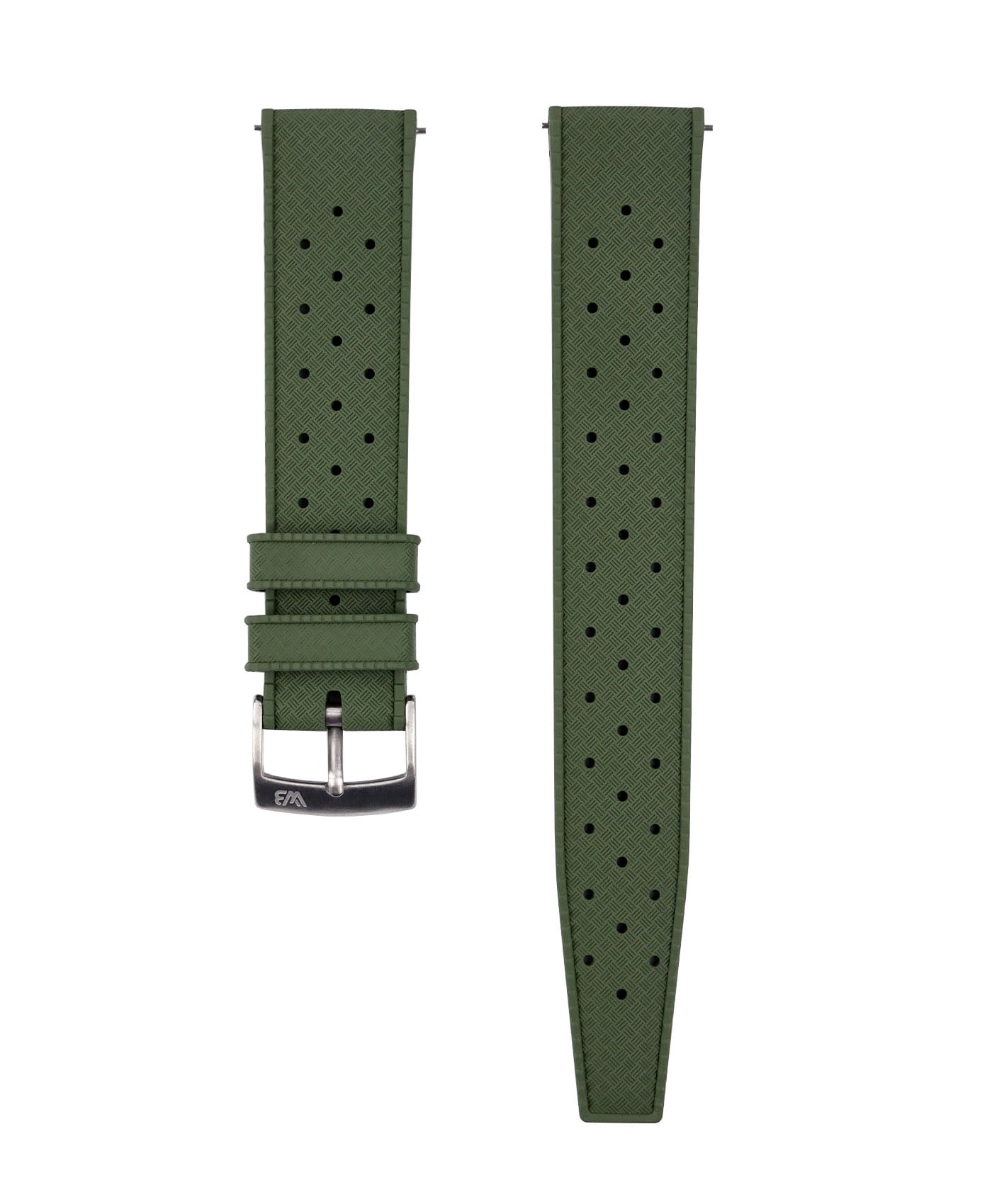 Tropical Rubber watch strap_Green_Front-min Tropical Rubber watch strap_Green_Front