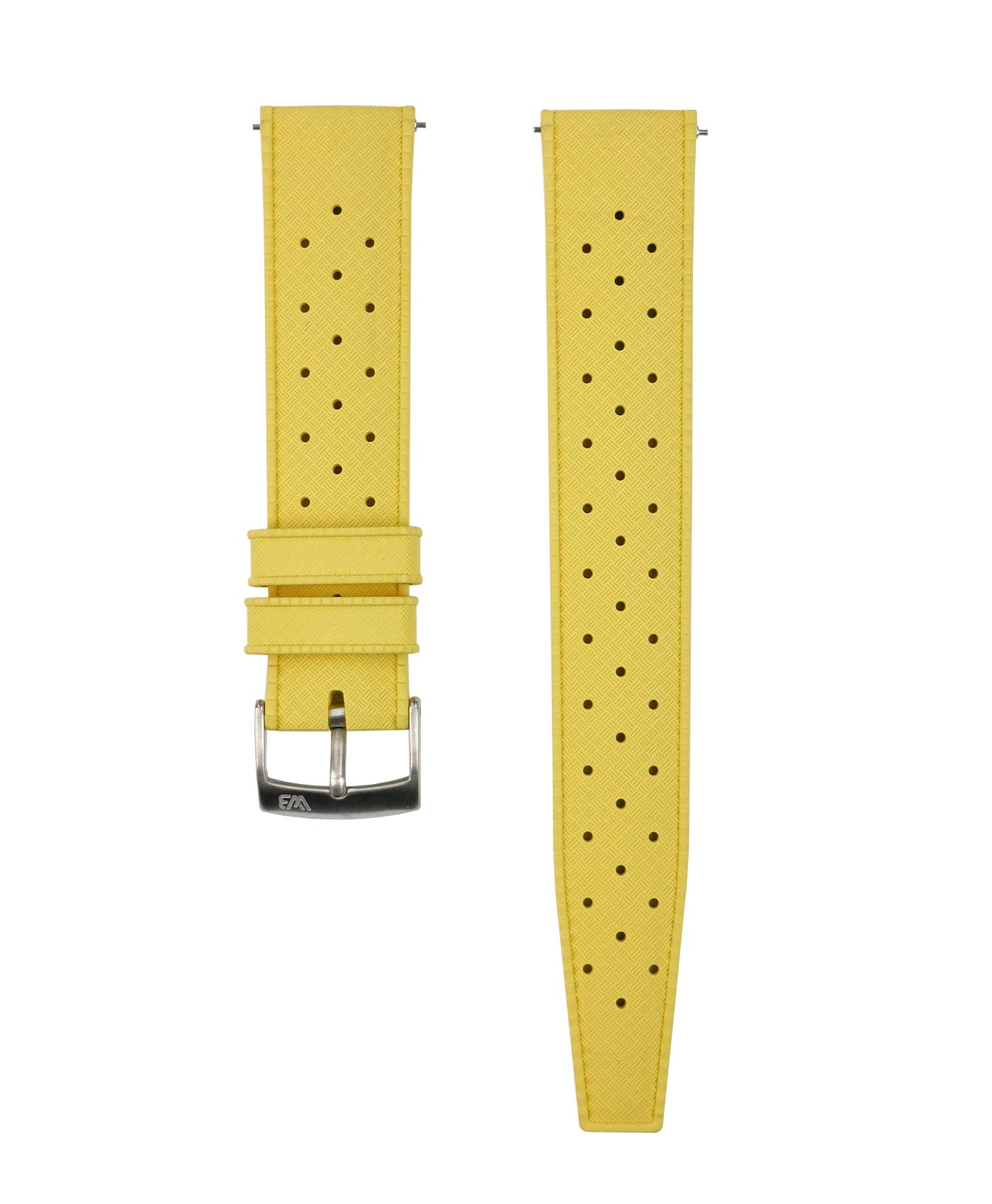 Tropical Rubber watch strap_Yellow_Front-min Tropical Rubber watch strap_Yellow_Front