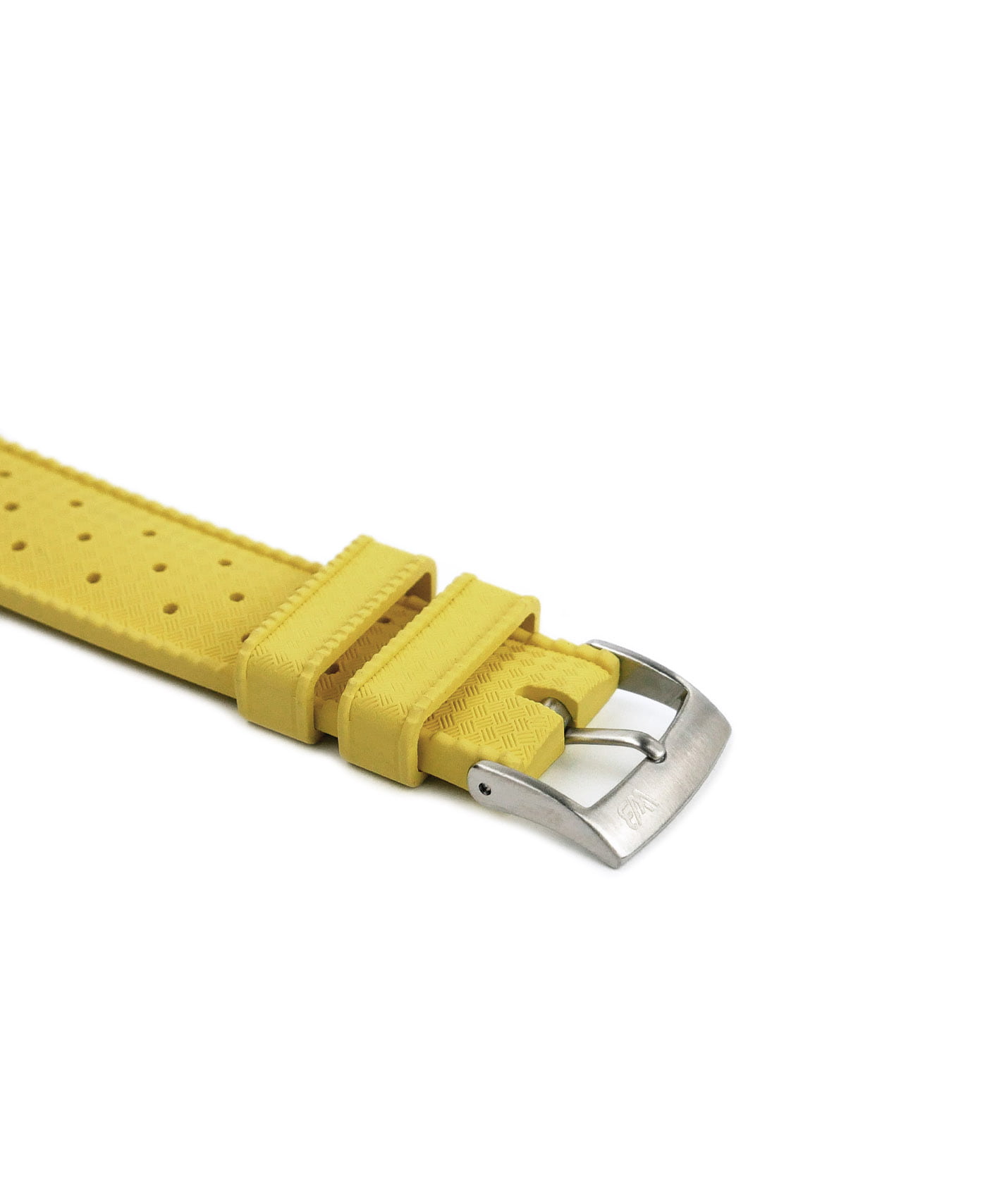 Tropical Rubber watch strap_Yellow_Side-min Tropical Rubber watch strap_Yellow_Buckle