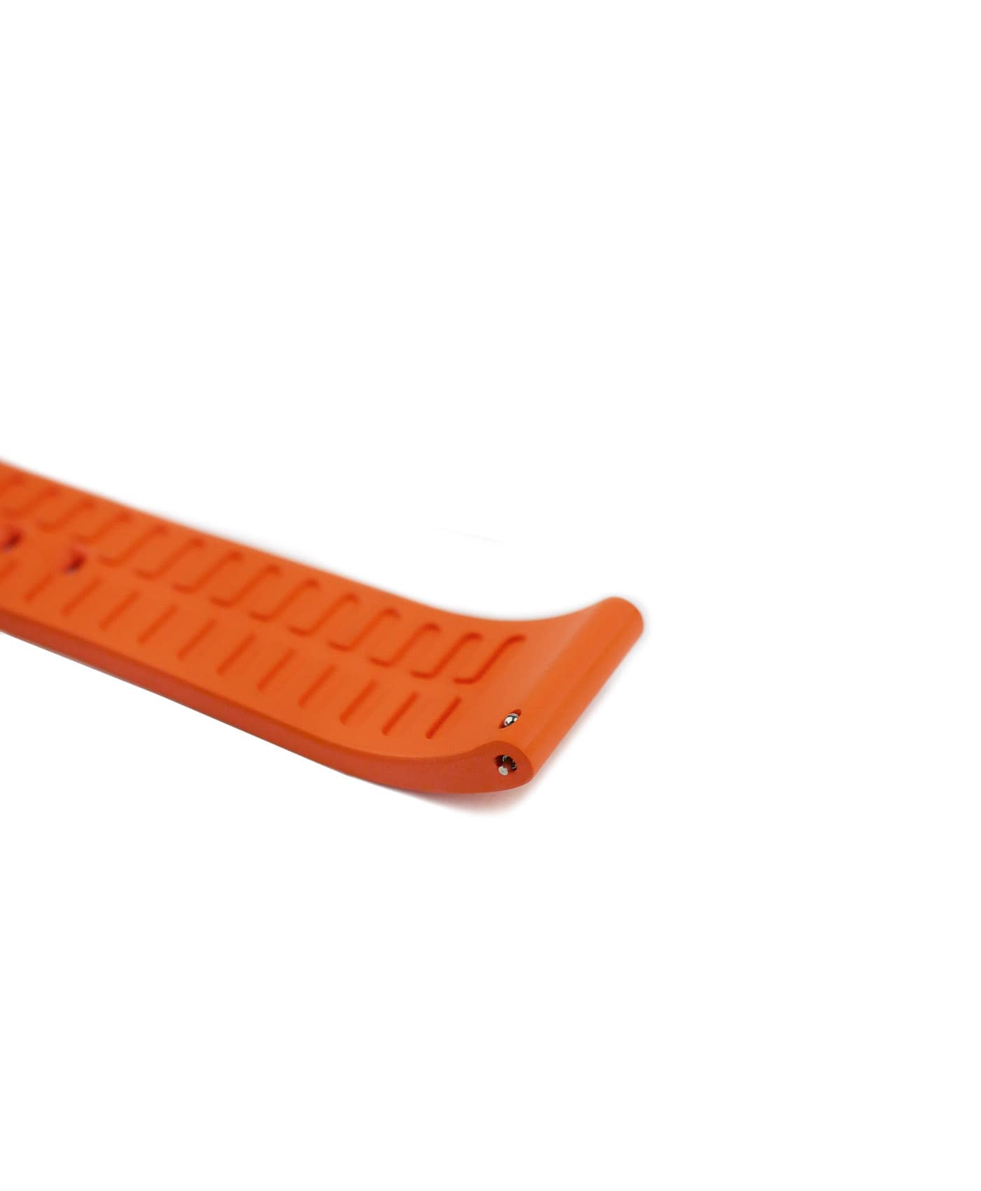 Classic Rubber watch strap_Orange_Side curved-min Classic plain Rubber watch strap_Orange_side curved