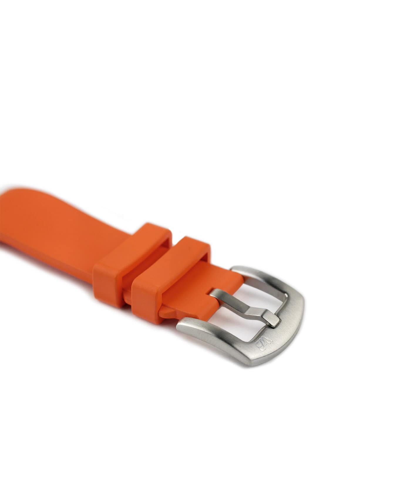 Classic Rubber watch strap_Orange_Side-min Classic plain Rubber watch strap_Orange_buckle