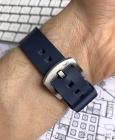 NOMOS Ahoi Atlantic Rubber Classic Blue WB buckle