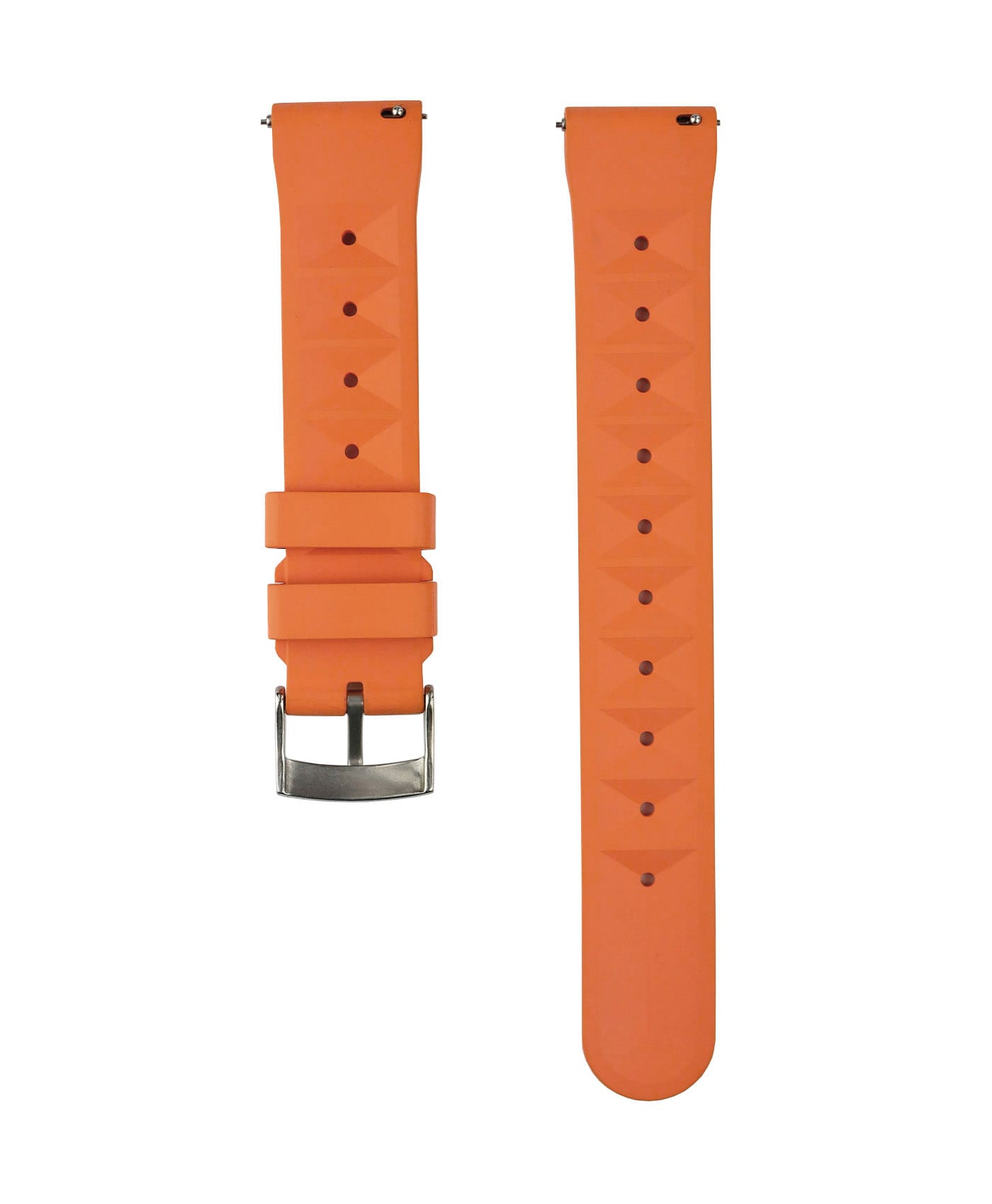 Waffle Rubber watch strap_Orange_Back-min Waffle Rubber watch strap_Orange_Back