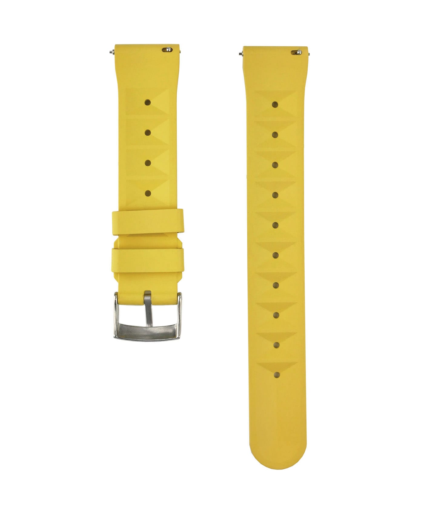 Waffle Rubber watch strap_Yellow_back-min Waffle Rubber watch strap_Yellow_back