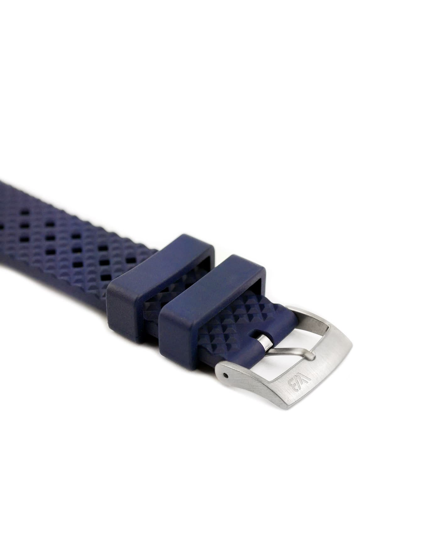 Rhombus Rubber watch strap_Blue_Side-min Rhombus Rubber watch strap_Blue_Side