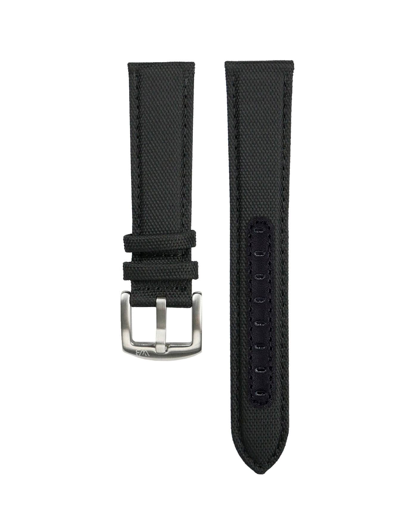 Sailcloth watch strap black WB Original front-min Sailcloth watch strap black WB Original front