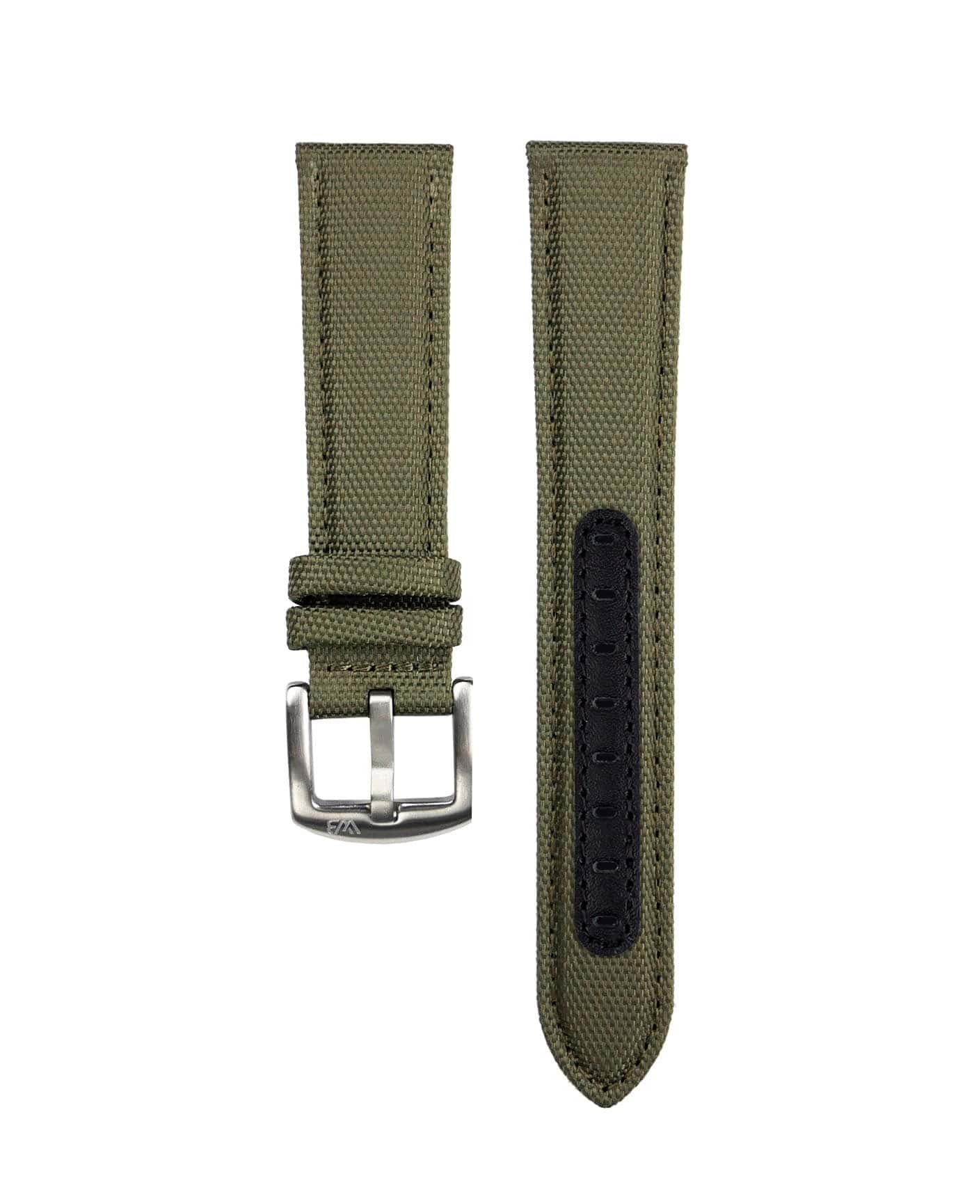 Sailcloth watch strap green WB Original front-min Premium Sailcloth watch strap green WB Original front