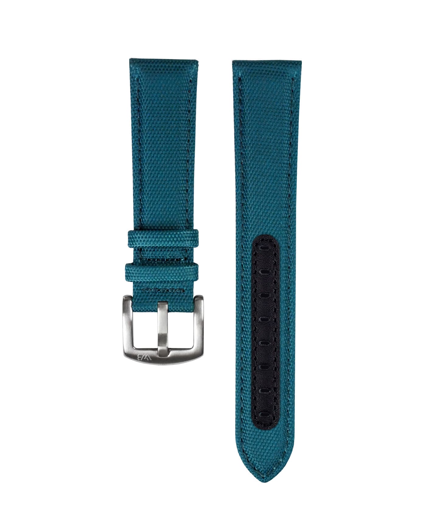 Premium Sailcloth watch strap petrol WB Original front-min Premium Sailcloth watch strap petrol WB Original front