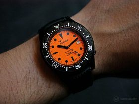 Squale-Luminoso Arancia PVD-wrist shot 2