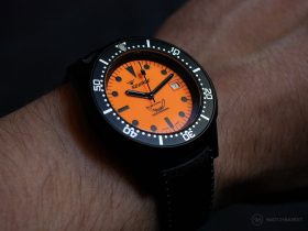 Squale-Luminoso Arancia PVD-wrist shot