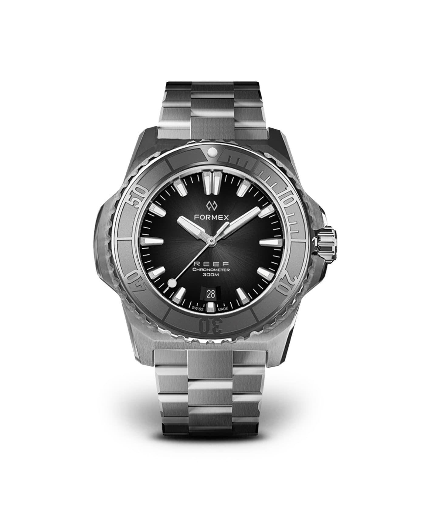 Formex - Reef - Automatic Chronometer COSC 300m_Black Dial Grey Bezel-min Formex - Reef - Automatic Chronometer COSC 300m_Black Dial Grey Bezel